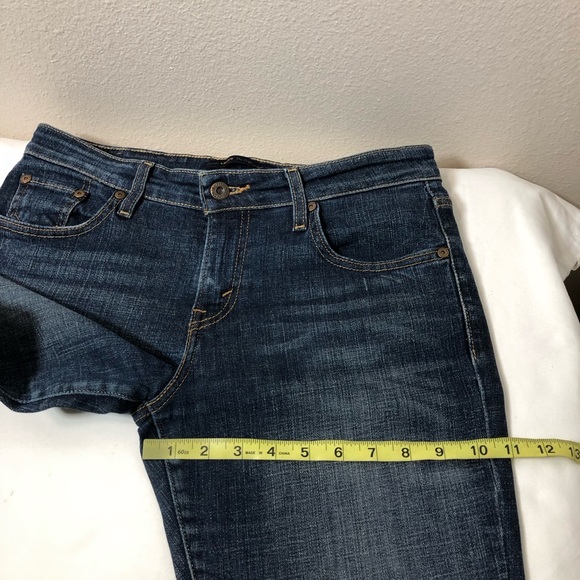 Levi’s The Original Jean Mid Rise Skinny Stretchy Cotton Dark Wash Jeans 8 Short - Picture 13 of 15